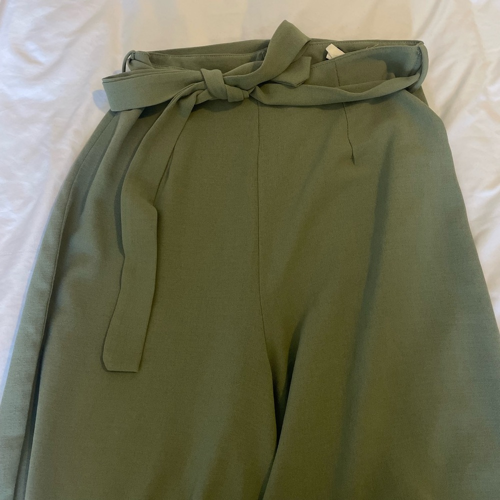 green trousers
